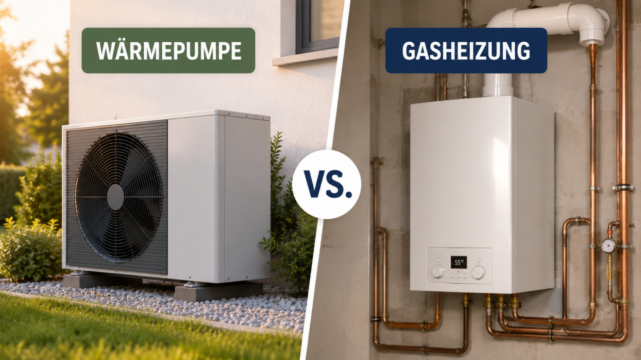 Wärmepumpe oder Gasheizung, Vergleich der Heizungen